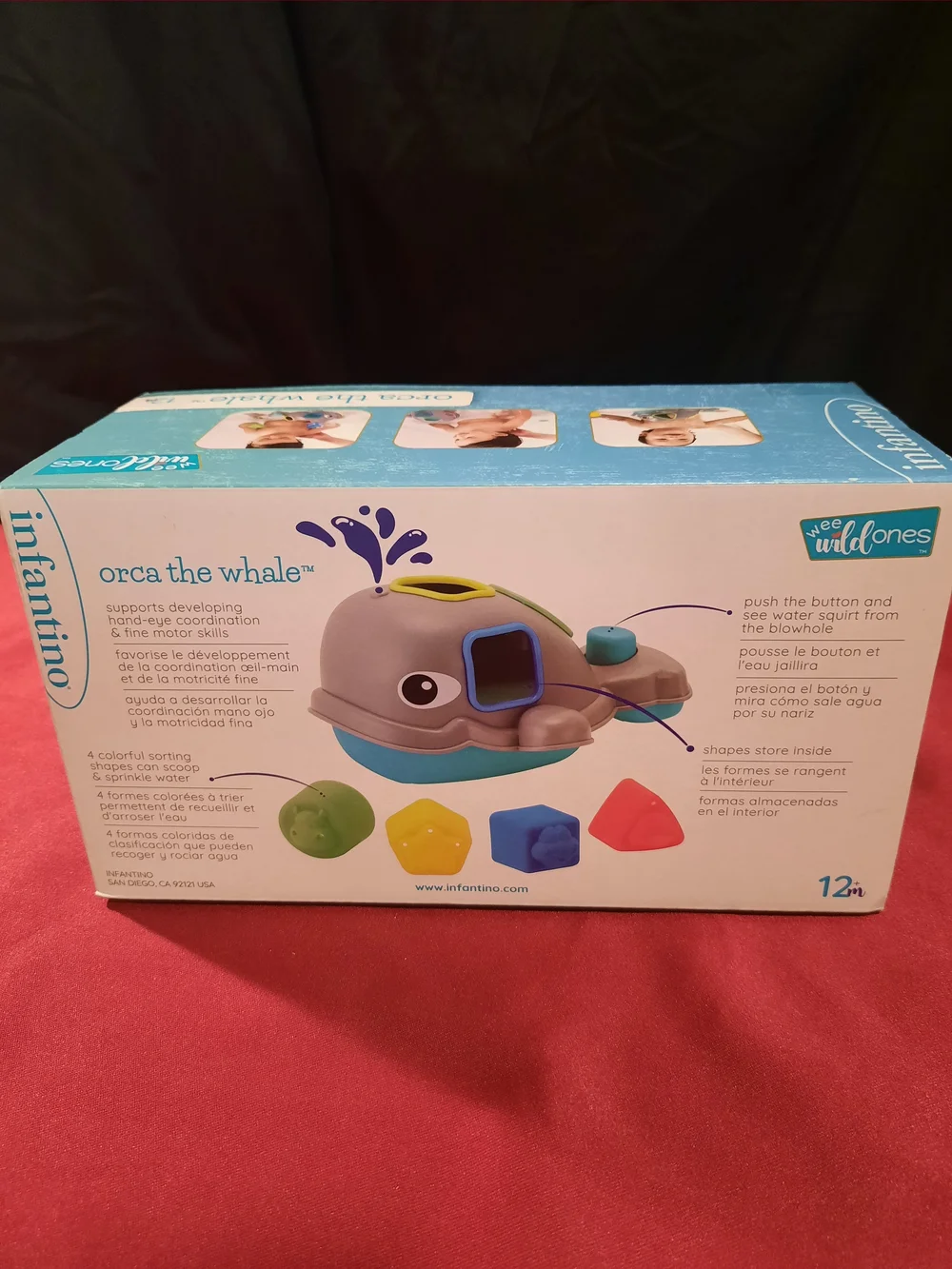 Infantino Orca the Whale Bath Learning Blocks Toy